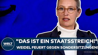 DEUTSCHLAND: "Das ist ein Staatsstreich!" AfD-Chefin Weidel feuert gegen Bundestag-Sondersitzungen!