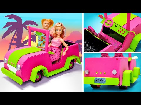 Will Ken & Barbie's Beach Date Be Epic or a Flop?💖🏖️ DIY Doll Car 🚙 by Slick Slime Sam's Maker World