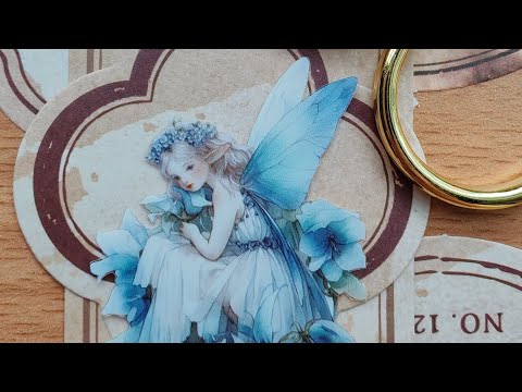 7 mins | Trimming the 2nd blue flower fairy sticker 💙