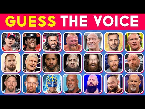 Guess Top 32 WWE Superstars by Their Voices 🎤✅🔊 Roman Reigns, Jey Uso, Cody Rhodes