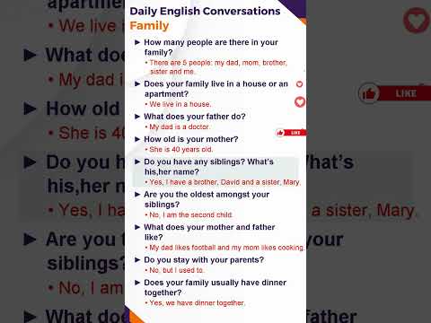 Beginner English: Talking About Family #englishconversation #englishspeaking #learnenglish