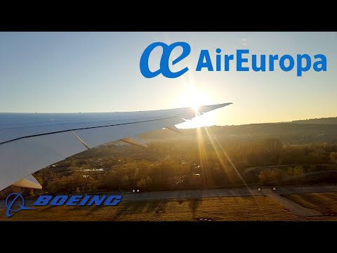 Air Europa Boeing 787-8 ✈ Taxi and Takeoff from Madrid to Barcelona