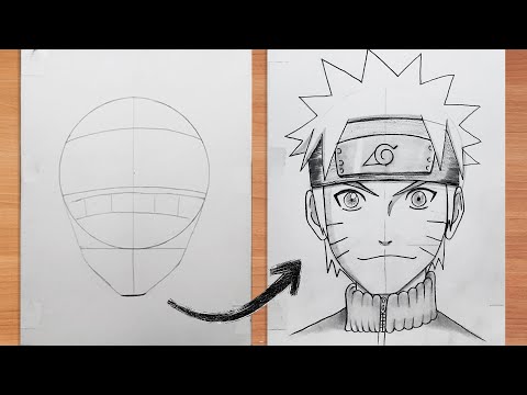 How to Draw Naruto step by step | Anime drawing tutorial | Naruto drawing easy