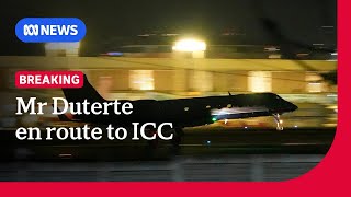 Dubai stopover as Rodrigo Duterte is flown to ICC after arrest | The World | ABC NEWS