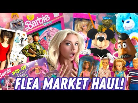 FLEA MARKET HAUL!! VINTAGE BARBIE! DISNEY! AND MORE!! VINTAGE TOY HAUL!