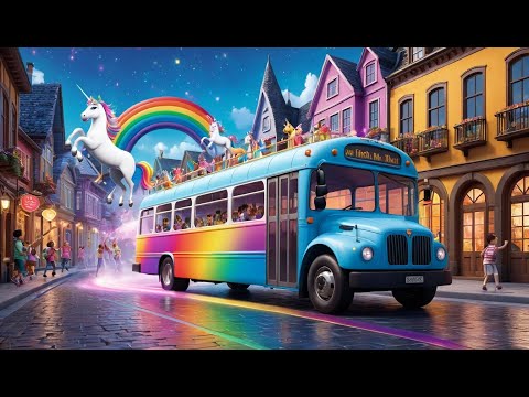 The Unicorns on the Bus Rhyme Song | Popular Nursery Rhyme | Educational Kids Songs