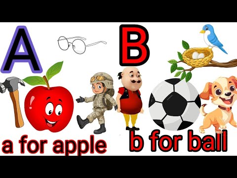 Learn Alphabets A to Z labcd with Live Example | A for Apple | Alphabets With Words| English#shorts