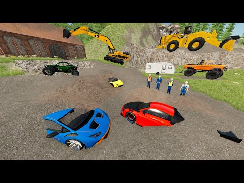 Campers Dig up Hidden Racecars | Farming Simulator 22