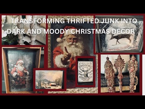 Turning Thrifted Finds into Dark and Moody Christmas Decorations-Six DIY Projects