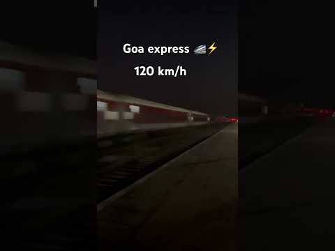 Arriving Goa express in 120kmh speed #indianrailways #train #goa #speed #railway