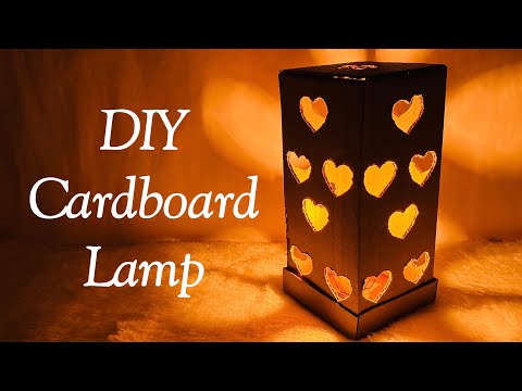 DIY Cardboard Lamp 🛋️ | How To Make A Cardboard Lampshape | Waste Material Craft Idea #cardboardlamp