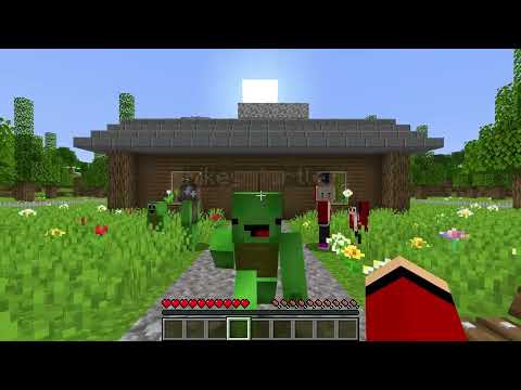 JJ and Mikey Family HIDE From Scary ADULT POU in Minecraft! - Maizen