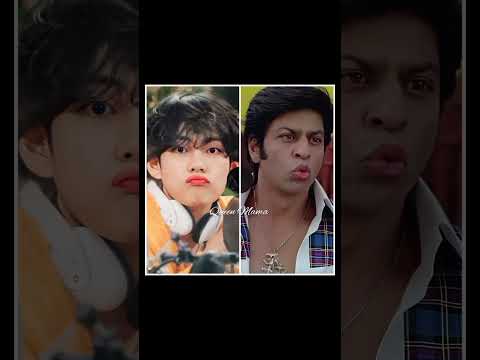 BTS Kim Taehyung vs Shahrukh khan same pose 💫 #bts #btsv #sarukhkhan #shorts #viral