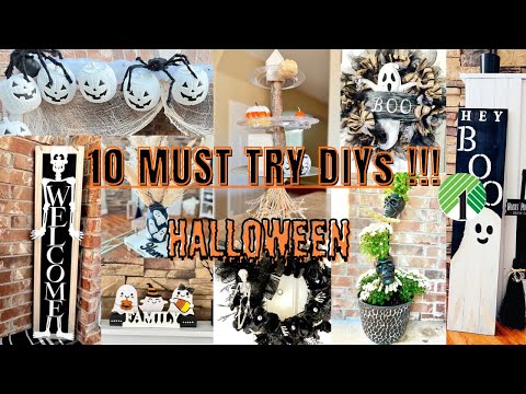 10 Must Try Halloween DIYs | Dollar Tree Halloween | Halloween DIYs