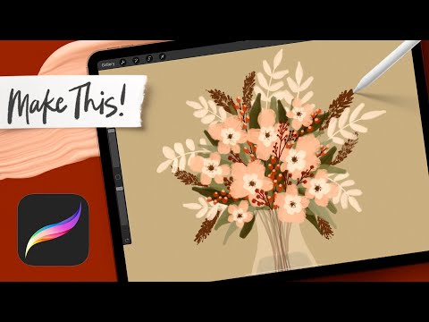 Paint a Vase of Fall Florals in Procreate