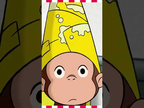 George's Perfect Yellow Hat! | Curious George | Mini Moments  #curiousgeorge #shorts