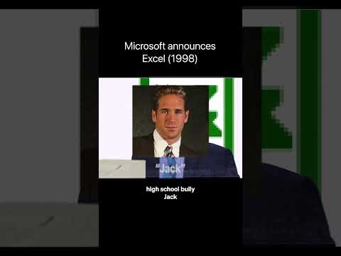 Microsoft announcing the launch of Excel (1998)