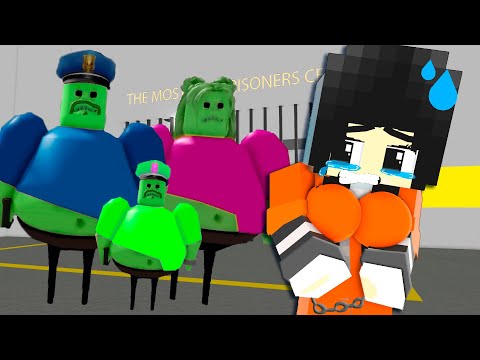 SECRET BARRY PRISON ESCAPE RUN FAMILY BECOME ZOMBIES ( SCARY OBBY ) - Roblox Animation