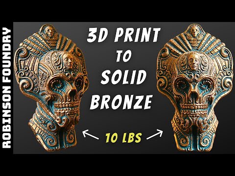 3d print to bronze statue │ Lost PLA metal casting │ASMR │ Homemade foundry