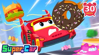 Super Cars Cartoons Compilation | Race Car | Police Car | Crane Truck | Kids Cartoons & Car Songs