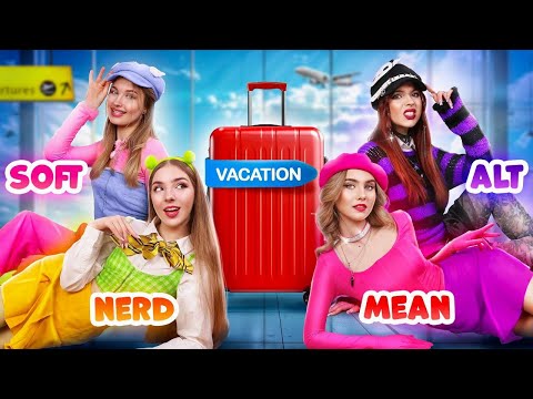 Tim Tin Girls on Vacation || Neon VS Rock VS Rainbow Couples on Vacation