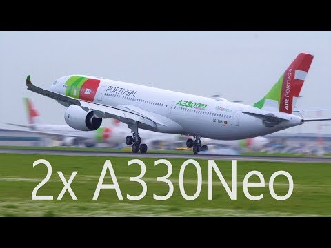 A330Neo takeoff and ANOTHER A330Neo lands 5 minutes later!