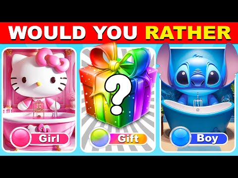 Would You Rather....? Girl or Boy or Mystery Gift Edition ❤️💙🎁 QuizZone