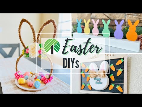 Dollar Tree Easter DIYs | DIY Easter Decorations | DIY Easter Tray 🥕🐇