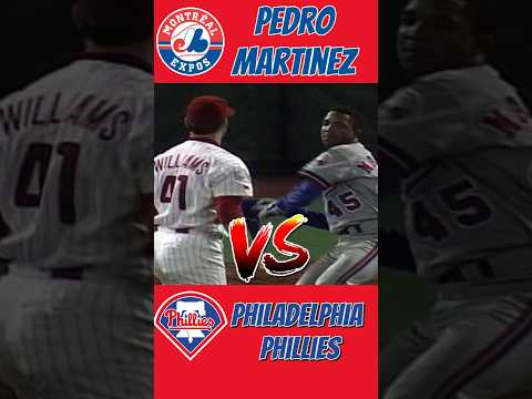 Expos Pedro Martinez Plunks and Gets Plunked By Phillies #MLB #baseball