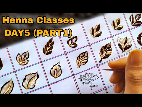 Tazaheen Henna Classes Day 5 (part 1) ||Learn Detailed Henna with Tazaheen Henna Classes 2023