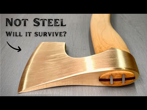 Making & Testing Aluminum Bronze Hatchet WILL IT SURVIVE?