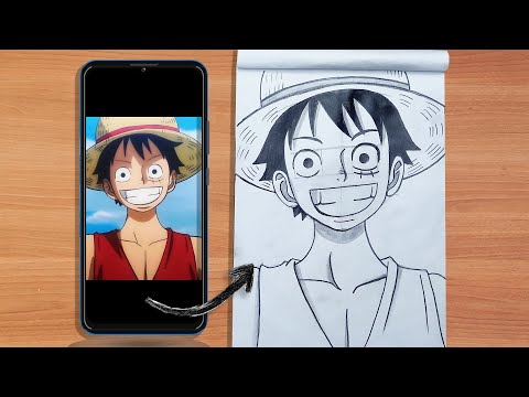 How to Draw Luffy Easy | Anime Drawing Step by Step | Sketchbook Tour