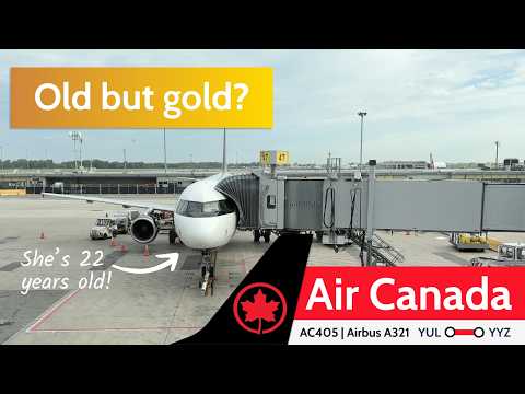 Flying a 22 year old Air Canada Airbus A321! | A trip report from Montreal to Toronto