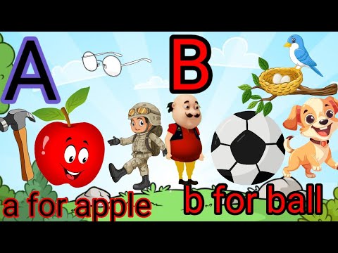 Learn Alphabets A to Z labcd with Live Example | A for Apple | Alphabets With Words | English