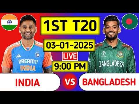 India Vs Bangladesh 1st T20 Live Score