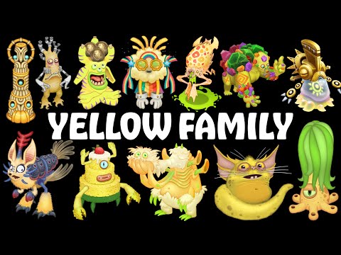 All Yellow Monsters in My Singing Monsters (Songs and Animations)