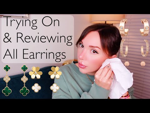 Van Cleef & Cartier Earring Collection Try On + Review Fine Designer Jewelry Earrings