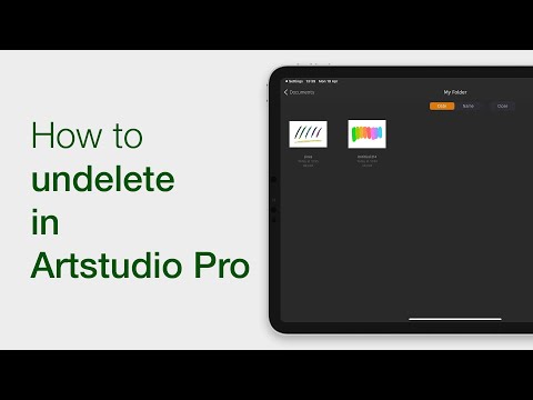 How to recover accidentally deleted documents in Artstudio Pro.