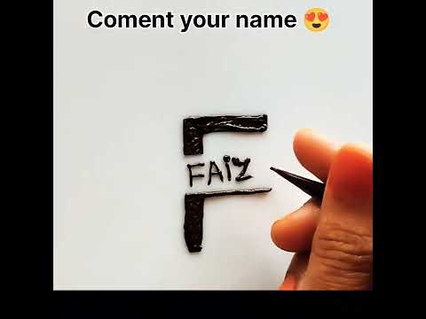 Faiza Name 😍 mehndi design #shortsfeed #shortsviral #shorts #ytshorts #nameart #trendingshorts #art