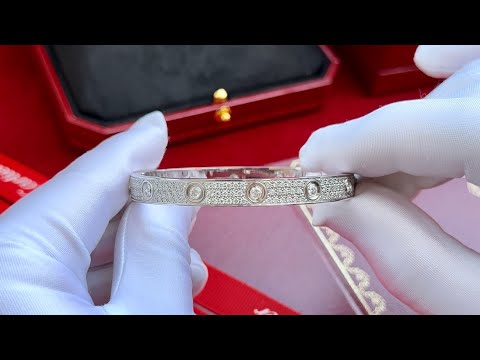 Unboxing Video | Cartier Love Bracelet, Diamond-Pave, White Gold, Diamonds