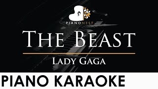 Lady Gaga - The Beast - Piano Karaoke Instrumental Cover with Lyrics