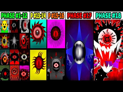 Phase 1 VS Phase 2 VS Phase 3-4 VS Phase 5 VS Phase 6-17+18(but AI) in Incredibox Sprunki Mix !!