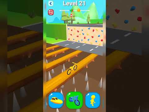 Shape Shifting Game Level 21 | Lets Transform #shorts #games