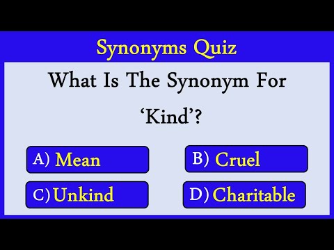 Synonyms Quiz 22: Can You Score 10/10?