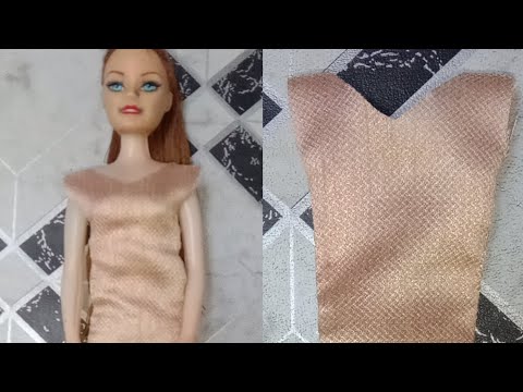 Diy Barbie short dress making