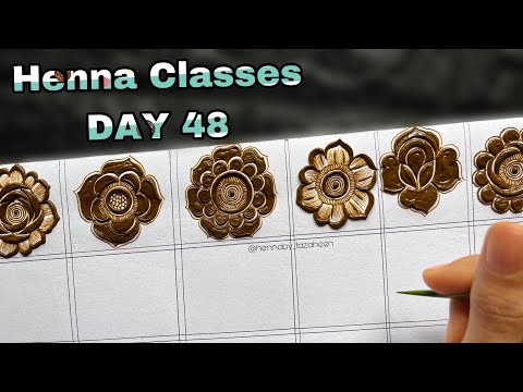 Tazaheen Henna Classes DAY 48 || Learn Detailed Henna With Tazaheen Henna Classes 2024