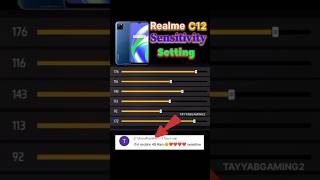 Realme📲 C12 Best✅ [ Sensitivity ]👈 Setting⚙️ Free Fire Best Headshot ( Control ) Settings FF Realme