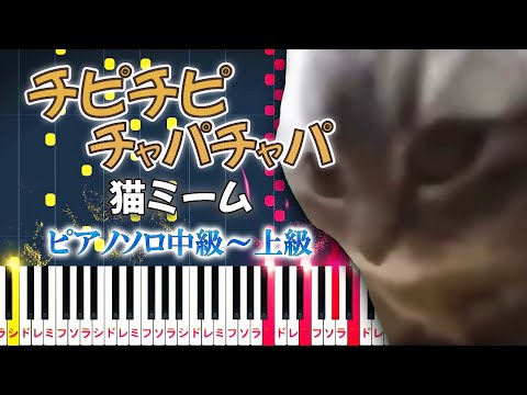 【楽譜あり】チピチピチャパチャパ/猫ミーム（ピアノソロ中級～上級）【ピアノアレンジ楽譜】Dubidubidu（Chipi Chipi Chapa Chapa）/Christell