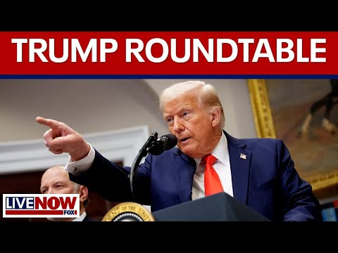 President Trump attends business roundtable event