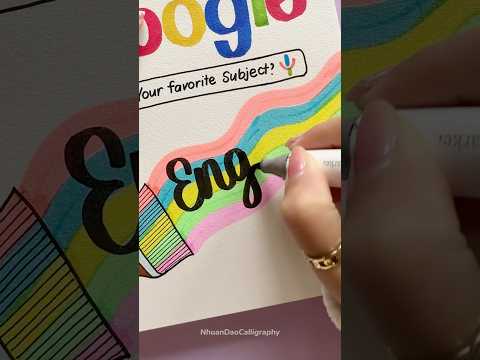 Creative Front Page Idea | Google Style 🌈 #shorts #nhuandaocalligraphy #frontpage